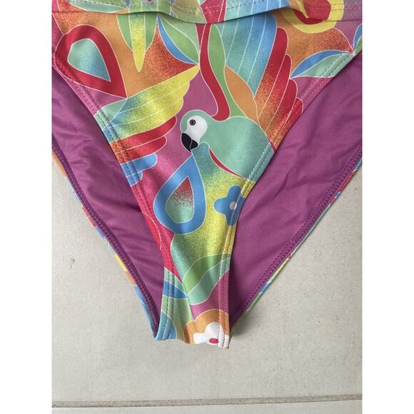 Kenny Flowers Swim Bikini Bottom High Waist Carribean Print Swimwear - Picture 5 of 11